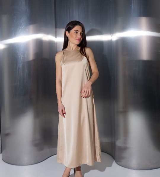 Сукня Silk Whisper Беж | Showroom By Nona — зображення 2 Сукня Silk Whisper Беж | Showroom By Nona — зображення 2